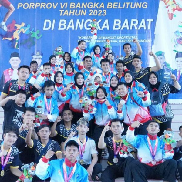 Kabupaten Bangka Juara Umum Cabor Pencak Silat Porprov Bangka Belitung VI 2023